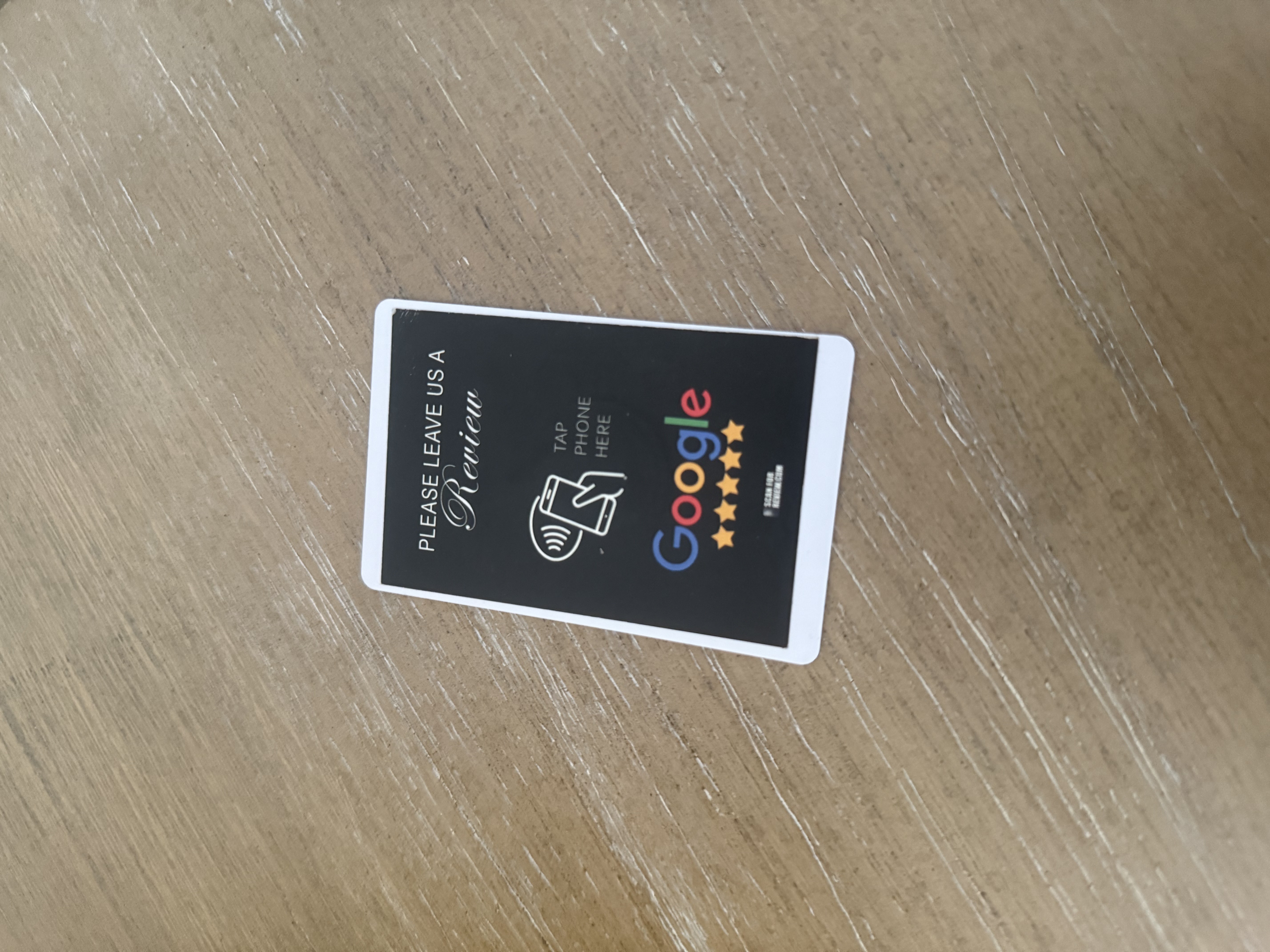 Card on Wood
